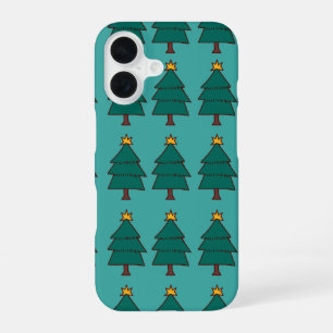 Teal Christmas Tree Phone Case - Cute Minimalist