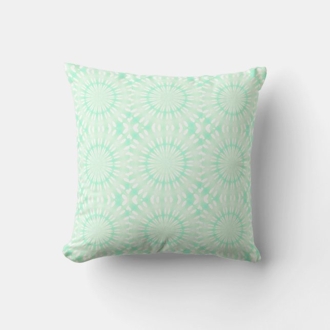 Teal Circle Design Cushion (Front)