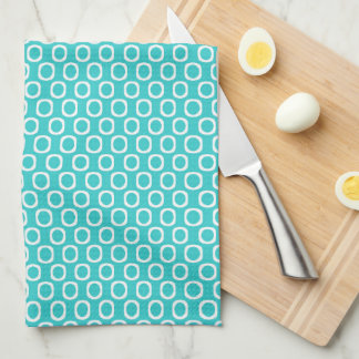 Teal Circle Tea Towel