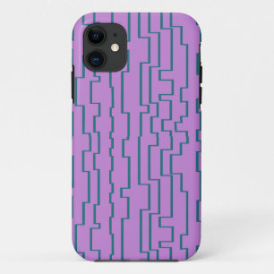 Teal Circuit Lines  iPhone 11 Case