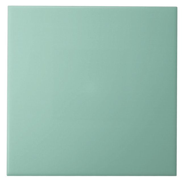 Teal colour, blue-green pastel ceramic tile (Front)