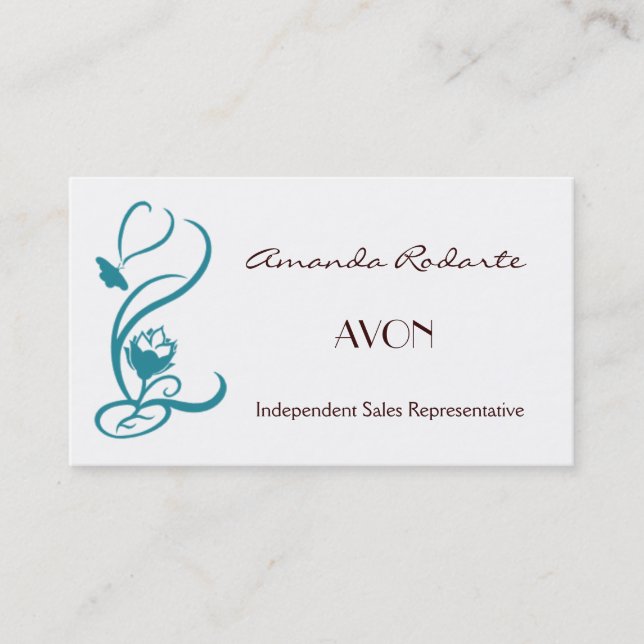Teal Colour Business Cards (Front)