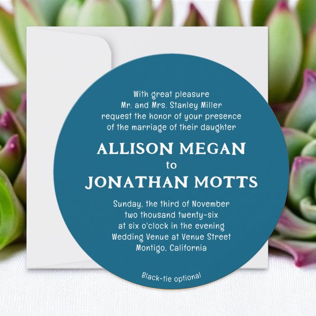 Teal Colourful Contemporary Wedding Invitation (Creator Uploaded)
