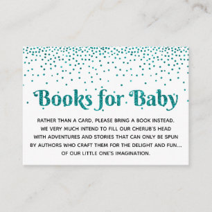 Teal Confetti Book Request Insert Cards