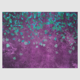 Teal Confetti on Purple Decoupage Tissue Paper