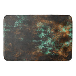 Teal Cooper Patina Metallic Bath Mat