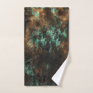 Teal Cooper Patina Metallic Bath Towel Set