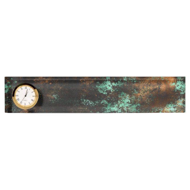 Teal Cooper Patina Metallic Nameplate (Front)