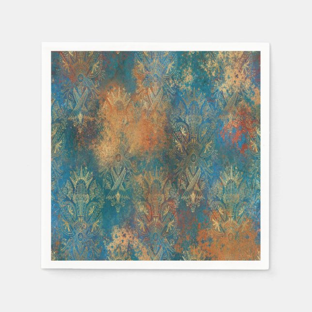 Teal Cooper Patina    Napkin (Front)