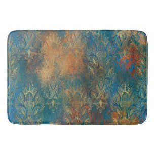 Teal Cooper Patina    Shower Curtain Bath Mat