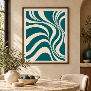 Teal Counterpoint Art Print