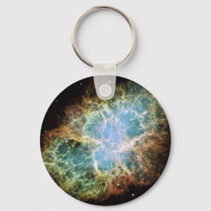 Teal Crab Nebula Key Ring