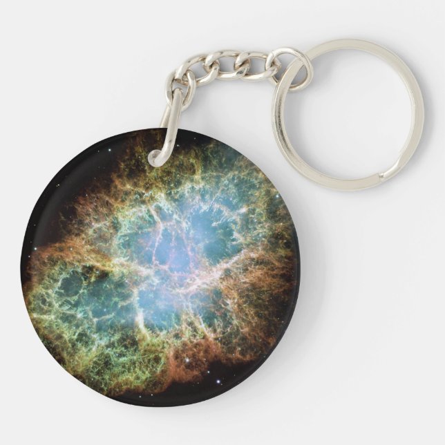 Teal Crab Nebula Key Ring (Back)
