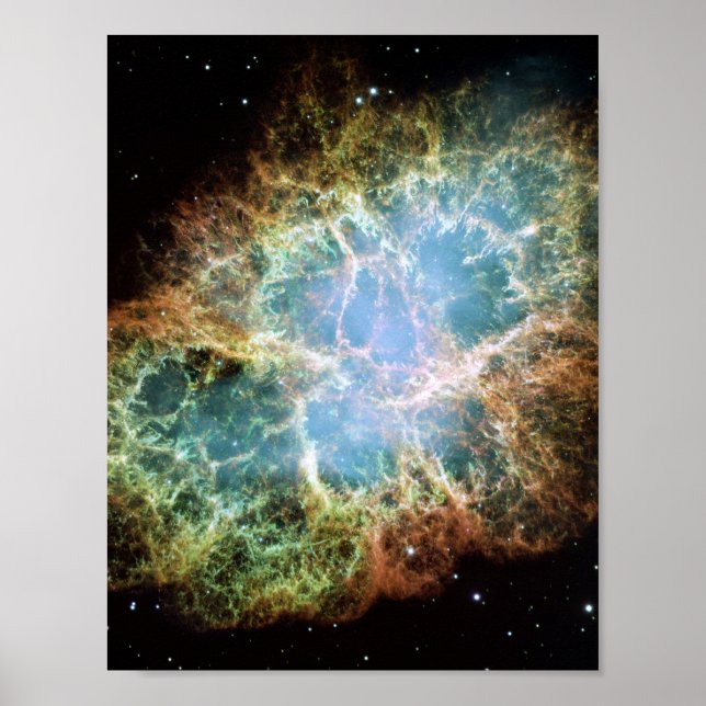 Teal Crab Nebula Poster (Front)