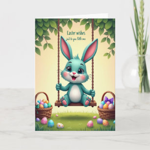 Teal Critter Pattern Eggs Spring Card