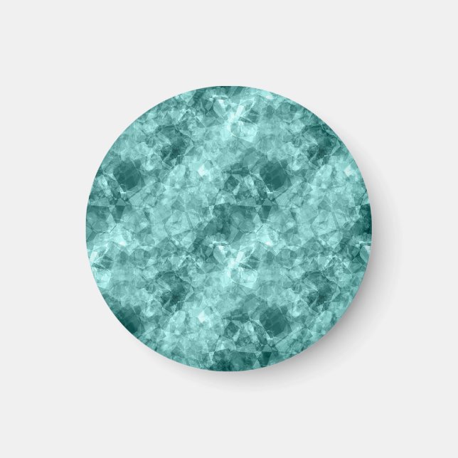 Teal Crumpled Texture Magnet (Front)