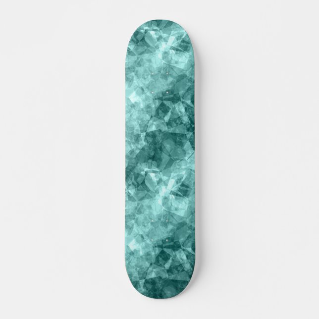 Teal Crumpled Texture Skateboard (Front)