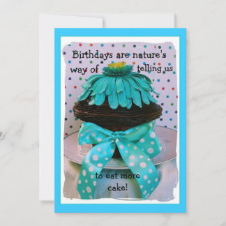Teal Cupcake Invitation