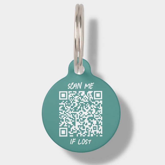 Teal Customisable QR Code | Scan Pet ID Tag (Creator Uploaded)