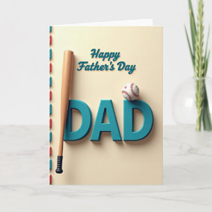 Teal Dad Illustration Card