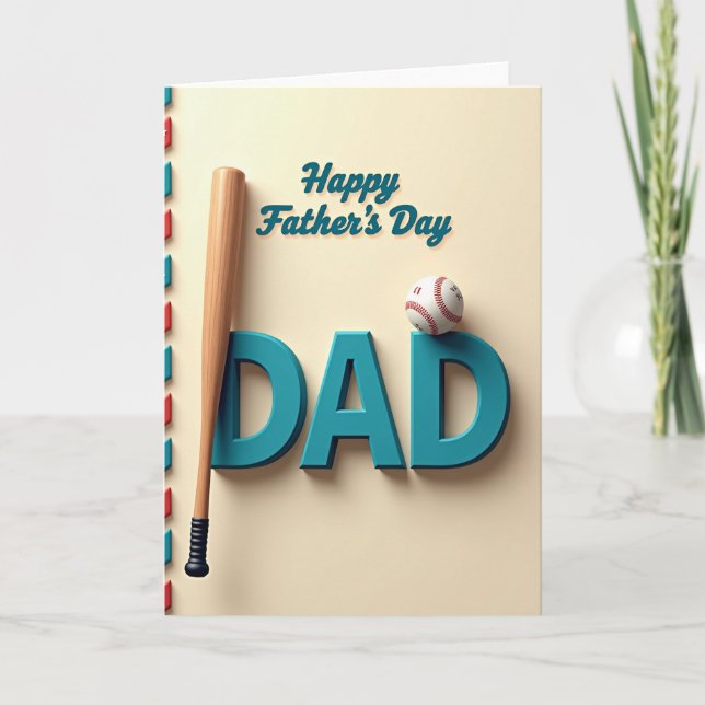 Teal Dad Illustration Card (Front)