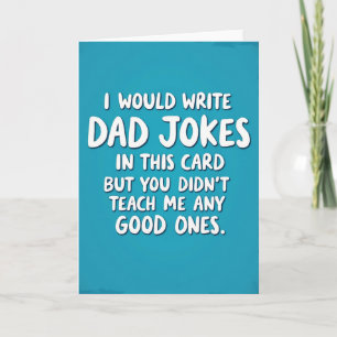 Teal Dad Jokes Message Card