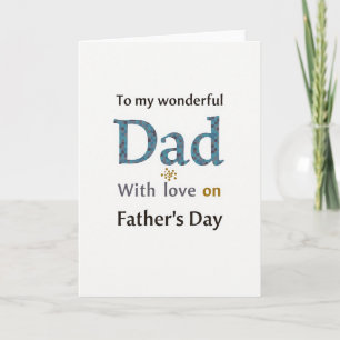 Teal Dad Sweet Fathers Day Card