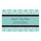 Teal Damask Baby Shower Favour Stickers