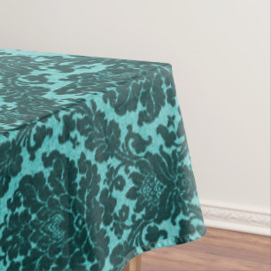 Teal Damask Classic Multi-Size Tablecloth