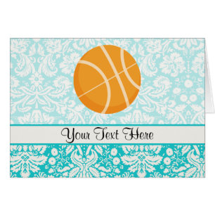 Teal Damask Patten Basketball