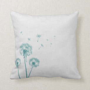 Teal Dandelion Cushion