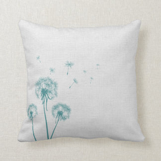 Teal Dandelion Cushion