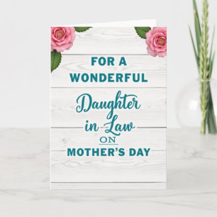 Teal Daughter In Law Card