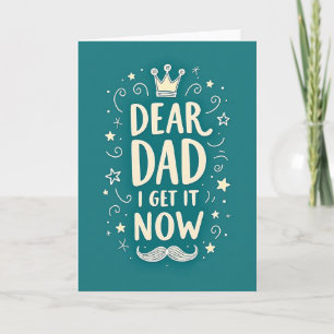 Teal Dear Dad Insight Card