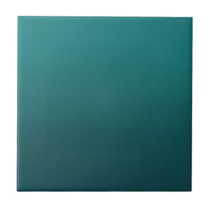 Teal deep dark saturated intense ceramic tile