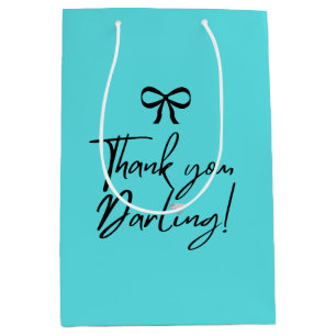 Teal & Diamond Medium Gift Bag