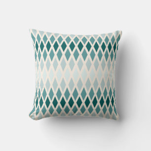 Teal Diamond Ombre Cushion