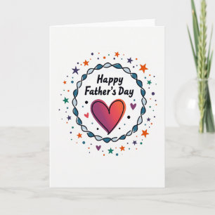 Teal Dna Happy Fathers Day Card