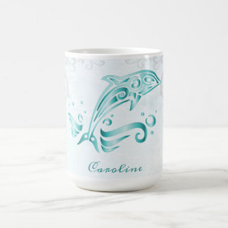 Teal Dolphin Personalised Coffee Mug