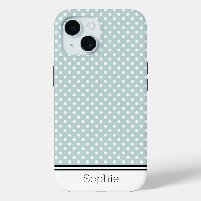 Teal Dots Custom Samsung Case-Mate iPhone Case (Back)