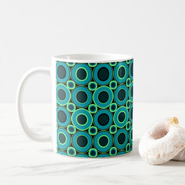 Teal Doughnut With Mint  Coffee Mug (With Donut)