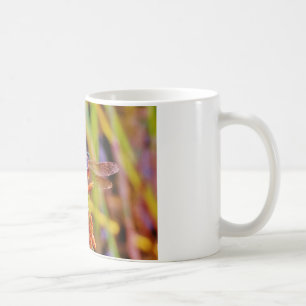 Teal Dragonfly on sedge Coffee Mug