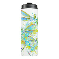 Teal Dragonfly splatter 