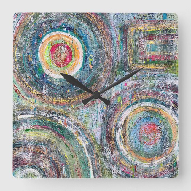 Teal Driven Wall Clock (Front)