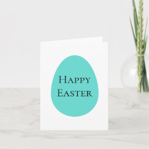 Teal Easter Egg Holiday Card
