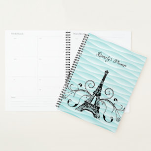 Teal Eiffel Tower Flourish Planner