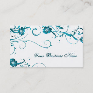 teal elegance business card