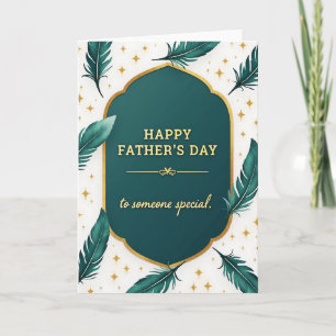 Teal Elegant Fathers Day Card