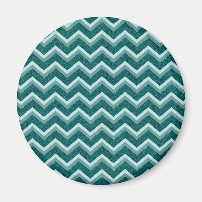 Teal Embossed Foil Magnet (Front)