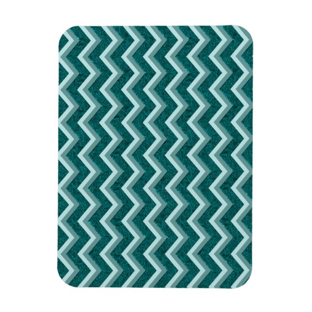 Teal Embossed Foil Magnet (Vertical)